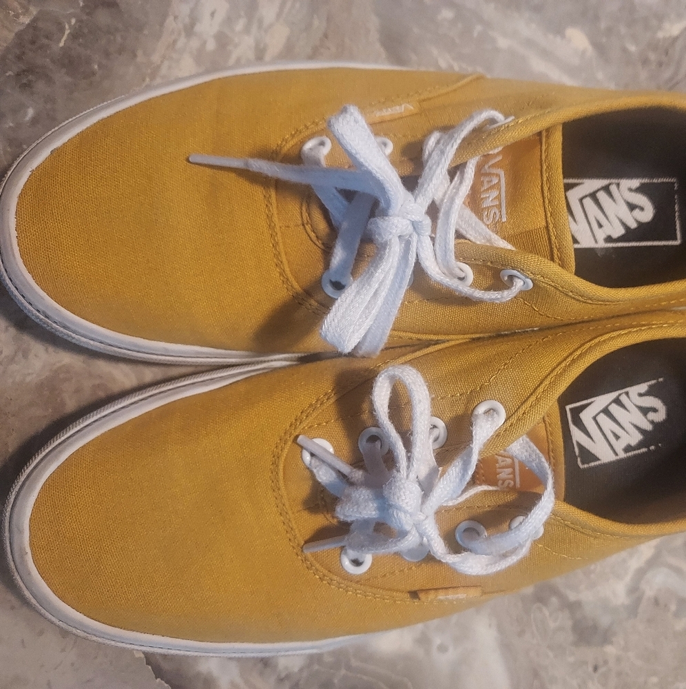 Gold Van's, womens size 9